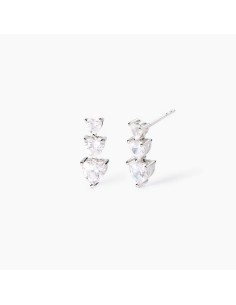 Pendientes de plata 925 con circonita en forma de corazón - Mabina Gioielli 2