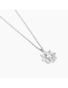 Collar de plata con colgante de girasol en circonitas | Colección Eden 2