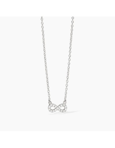 Collar de plata 925 con colgante de infinito y circonitas - Mabina Gioielli