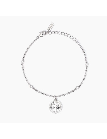 Pulsera de plata 925 con colgante del árbol de la vida y circonitas - Mabina Gioielli