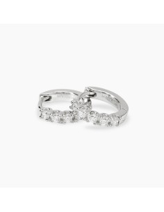 Pendientes Mabina plata 925 en forma de aro con diamantes de laboratorio – Ref. 563904 | Joyería My Diamond 2
