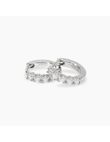 Pendientes Mabina plata 925 en forma de aro con diamantes de laboratorio – Ref. 563904 | Joyería My Diamond