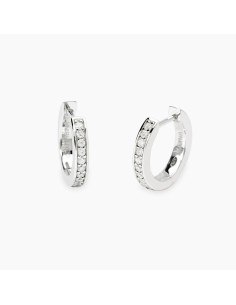 Pendientes Mabina plata 925 de aro con diamantes de laboratorio – Ref. 563903