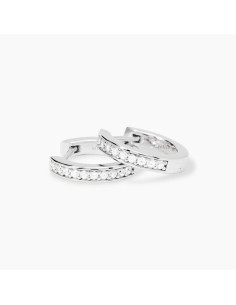 Pendientes Mabina plata 925 de aro con diamantes de laboratorio – Ref. 563903 2