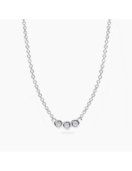 Gargantilla Mabina Trilogy en Plata 925 con Diamantes Lab‑Grown 0,027 ct – Ref. 553814