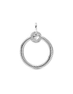 Colgante O Pandora Moments en plata de ley  en Pavé
