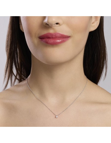 Collar Mujer Mabina My Diamond Punto Luz Plata y Diamante Lab‑Grown 553803 – Gargantilla en Plata 925 con Diamante Lab‑Grown 0,1