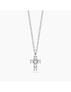 Colgante Mabina My Diamond en Plata 925 con Diamantes Lab‑Grown 0,16 ct – Cruz Ref. 553800