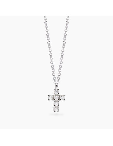 Colgante Mabina My Diamond en Plata 925 con Diamantes Lab‑Grown 0,16 ct – Cruz Ref. 553800