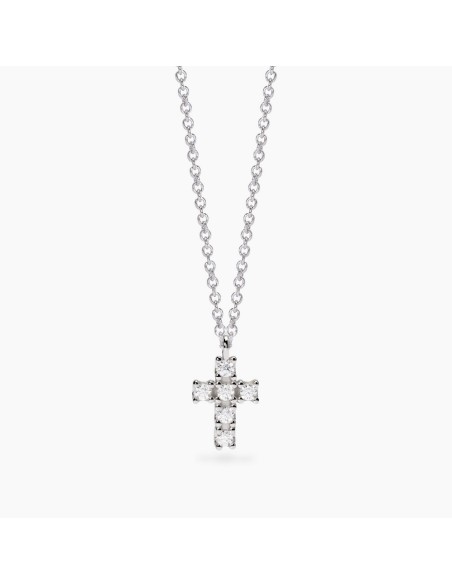 Colgante Mabina My Diamond en Plata 925 con Diamantes Lab‑Grown 0,16 ct – Cruz Ref. 553800