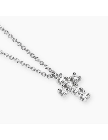 Colgante Mabina My Diamond en Plata 925 con Diamantes Lab‑Grown 0,16 ct – Cruz Ref. 553800