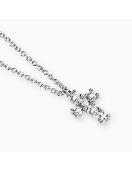 Colgante Mabina My Diamond en Plata 925 con Diamantes Lab‑Grown 0,16 ct – Cruz Ref. 553800