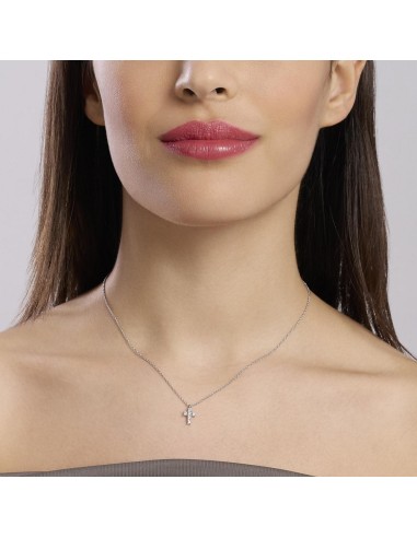 Colgante Mabina My Diamond en Plata 925 con Diamantes Lab‑Grown 0,16 ct – Cruz Ref. 553800