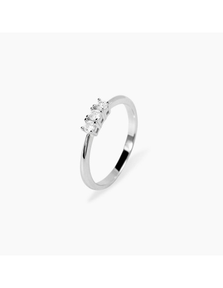 Anillo Mabina My Diamond en Plata 925 con Diamantes Lab‑Grown Trilogía 0,06 ct – Ref. 523469