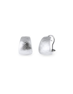 Pendientes Media Luna | Diseño texturizado en baño de plata