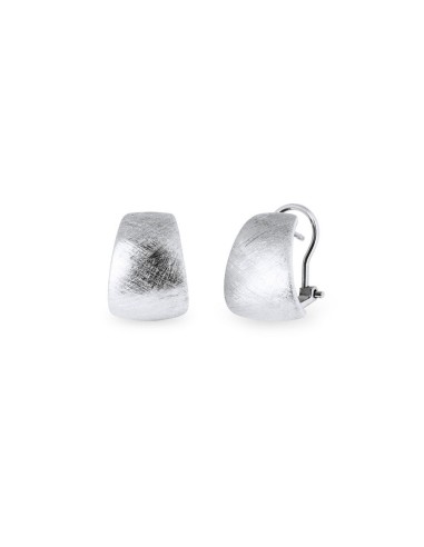 Pendientes Media Luna | Diseño texturizado en baño de plata