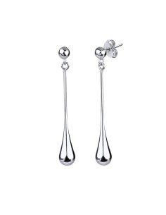 Pendientes diseño de gotas | Estilo elegante en baño de plata