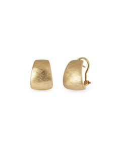 Pendientes Medialuna Inés | Diseño texturizado en baño de oro 18 k