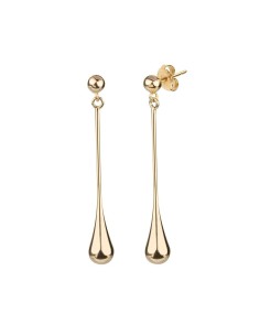Pendientes largos de gotas | Baño de oro 18 k