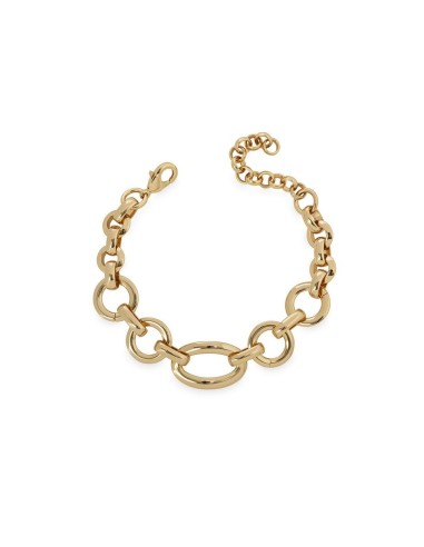 Pulsera Eslabones UNISIA | Diseño con eslabones variados baño de oro 18 k