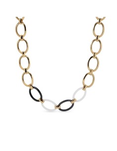 Collar Eslabones Foclar Bicolor | Diseño con efecto bicolor y baño de oro 18 k