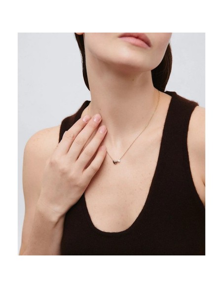 Colgante Fina Doble Corazón | Joya bicolor bañada en oro 18 k