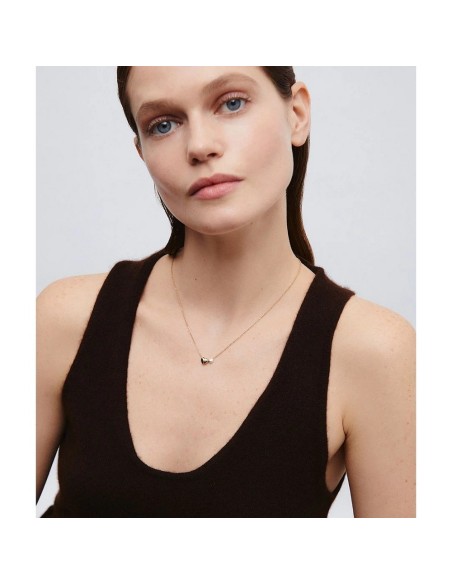 Colgante Fina Doble Corazón | Joya bicolor bañada en oro 18 k