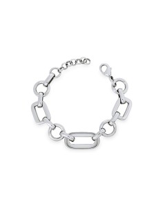 Pulsera eslabones BIVAL | Diseño moderno en baño de plata