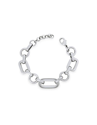 Pulsera eslabones BIVAL | Diseño moderno en baño de plata