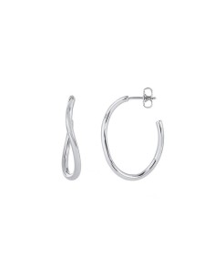 Pendientes Naunet Ondulados en Plata | Diseño moderno y fluido