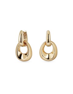Pendientes Aros Entrelazados con Textura | Baño de oro 18 k
