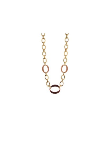 Collar Eslabones de Resina Caramelo y Marrón con Baño de Oro – VIDAL & VIDAL