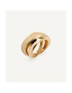 Anillo Tiras Texturizadas en Acero Dorado – Colección ARC | VIDAL & VIDAL
