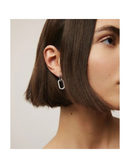 Pendientes Aros PILI con Perla y Baño de plata – VIDAL & VIDAL**