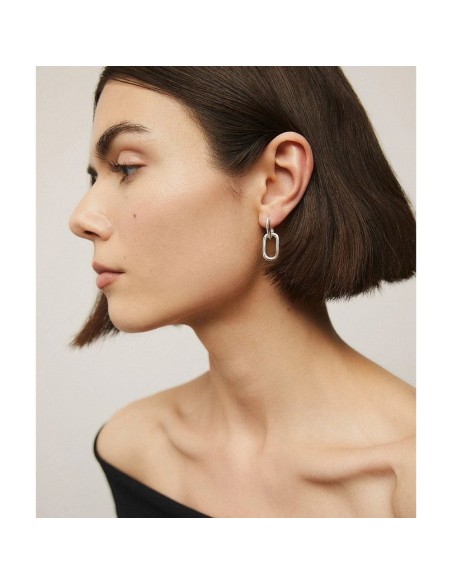 Pendientes Aros PILI con Perla y Baño de plata – VIDAL & VIDAL**