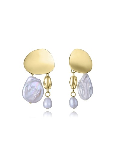 Pendientes Viceroy 15187E01012 en acero dorado y perlas naturales – Elegancia femenina