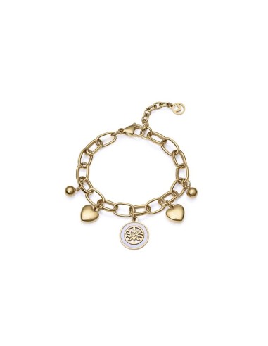 Pulsera Viceroy Fashion de acero e ip dorado con colgantes para mujer