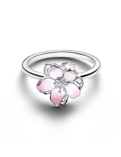 Anillo Pandora flor de cerezo con esmalte rosa en plata de ley – 194371C01 2