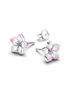 Pendientes Pandora flor de cerezo con esmalte rosa en plata de ley – 294370C01 2