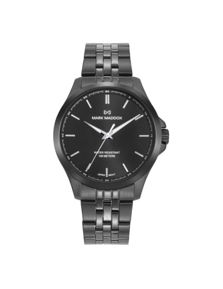 RELOJ ACERO IP NEGRO BRAZALETE SR MM