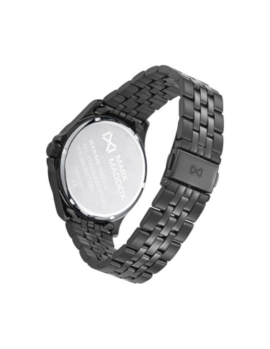 RELOJ ACERO IP NEGRO BRAZALETE SR MM