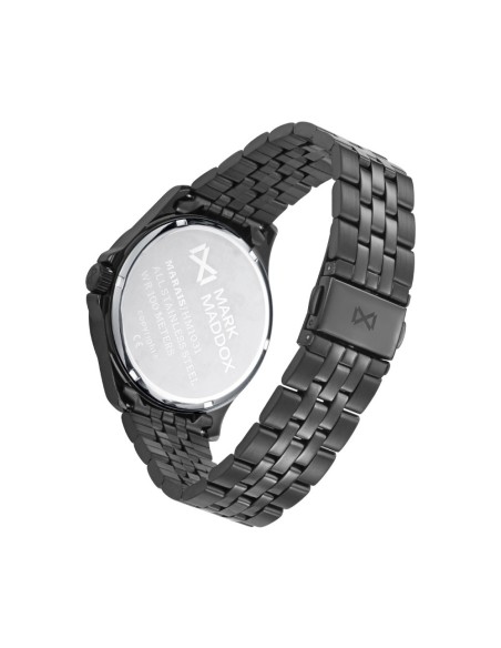 RELOJ ACERO IP NEGRO BRAZALETE SR MM