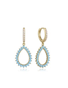 Pendientes Viceroy Mujer 2367E100 Plata de Ley con Baño de Oro y Circonitas