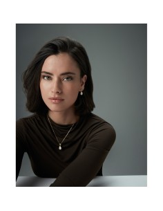 Colgante Viceroy Jewels de plata de ley chapada en oro con piedra blanca y circonitas verdes 2
