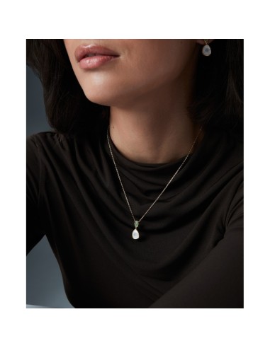 Colgante Viceroy Jewels de plata de ley chapada en oro con piedra blanca y circonitas verdes