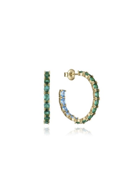 Pendientes Viceroy Jewels de plata de ley con baño de oro y circonitas para mujer