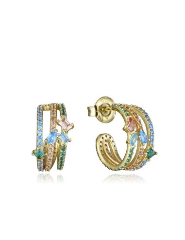 Pendientes Viceroy Jewels de plata de ely con baño de oro y circonitas para mujer