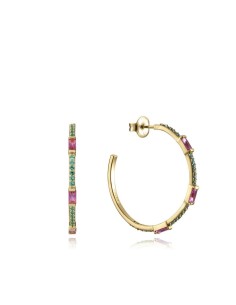 Pendientes Viceroy Jewels de plata de ley con abaño de oro y circonitas para mujer
