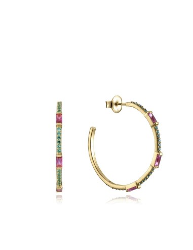 Pendientes Viceroy Jewels de plata de ley con abaño de oro y circonitas para mujer