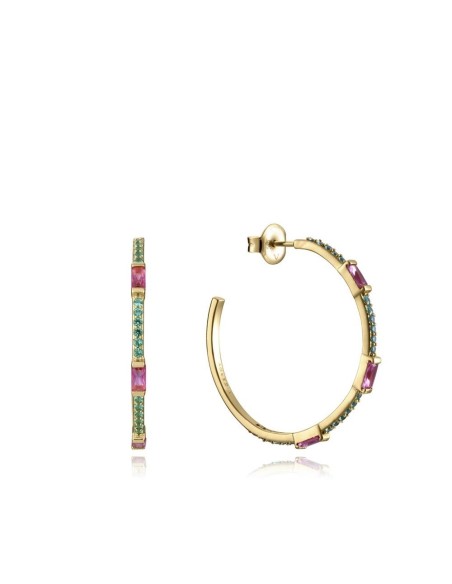 Pendientes Viceroy Jewels de plata de ley con abaño de oro y circonitas para mujer